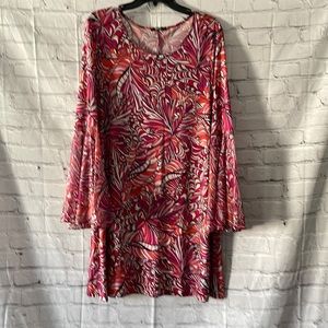 Sheath Pink, red and orange dress